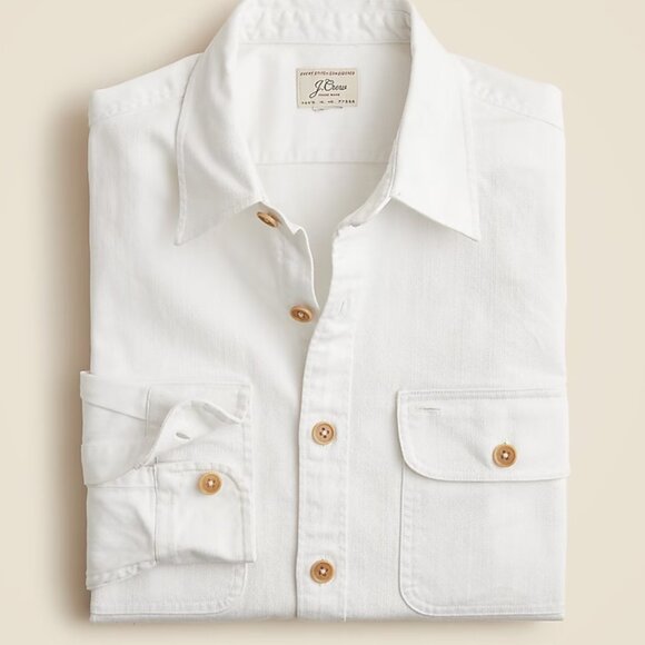 J. Crew Midweight denim workshirt Size Small - Picture 1 of 9